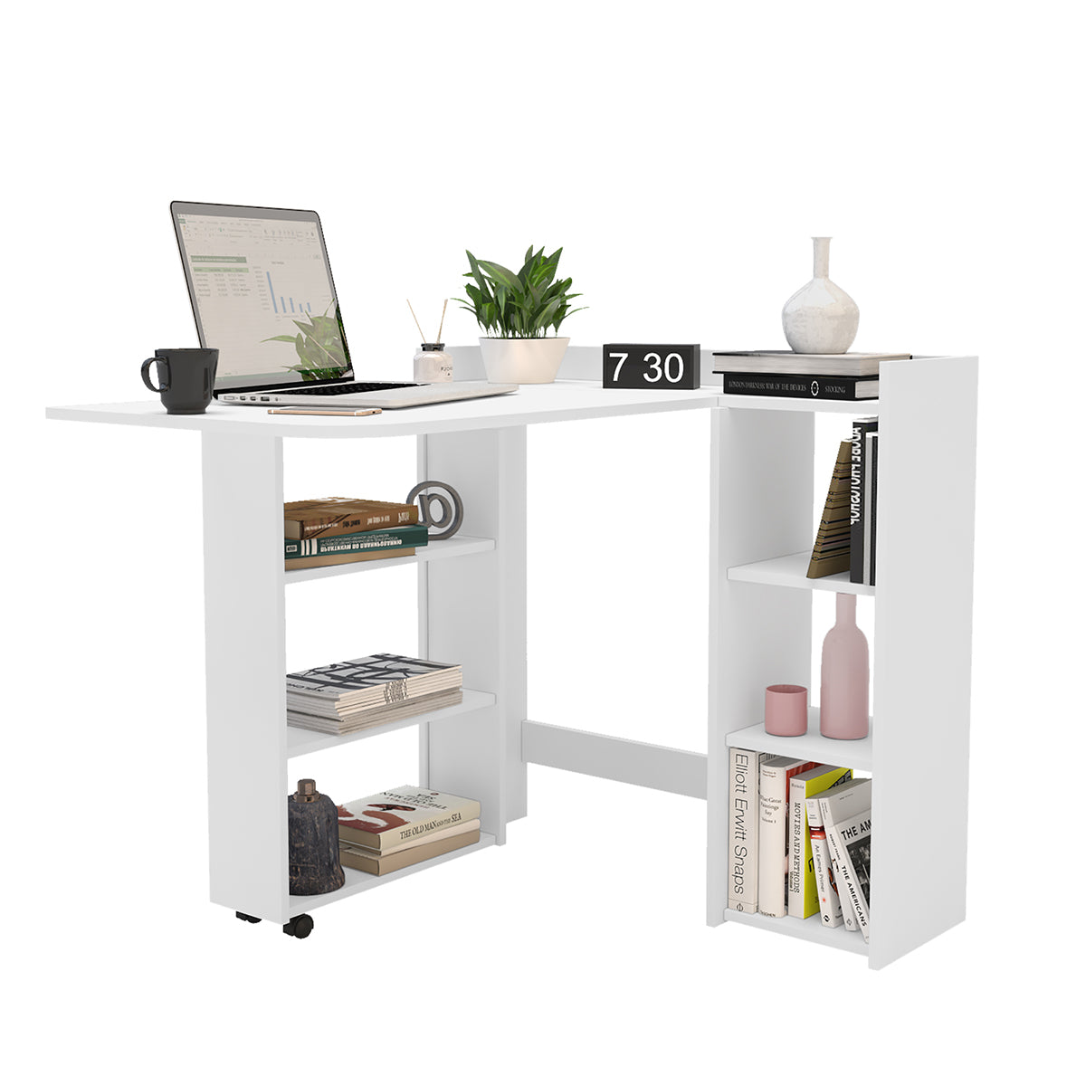 Escritorio esquinero Rebatible con Estantes MIDAS / NEW