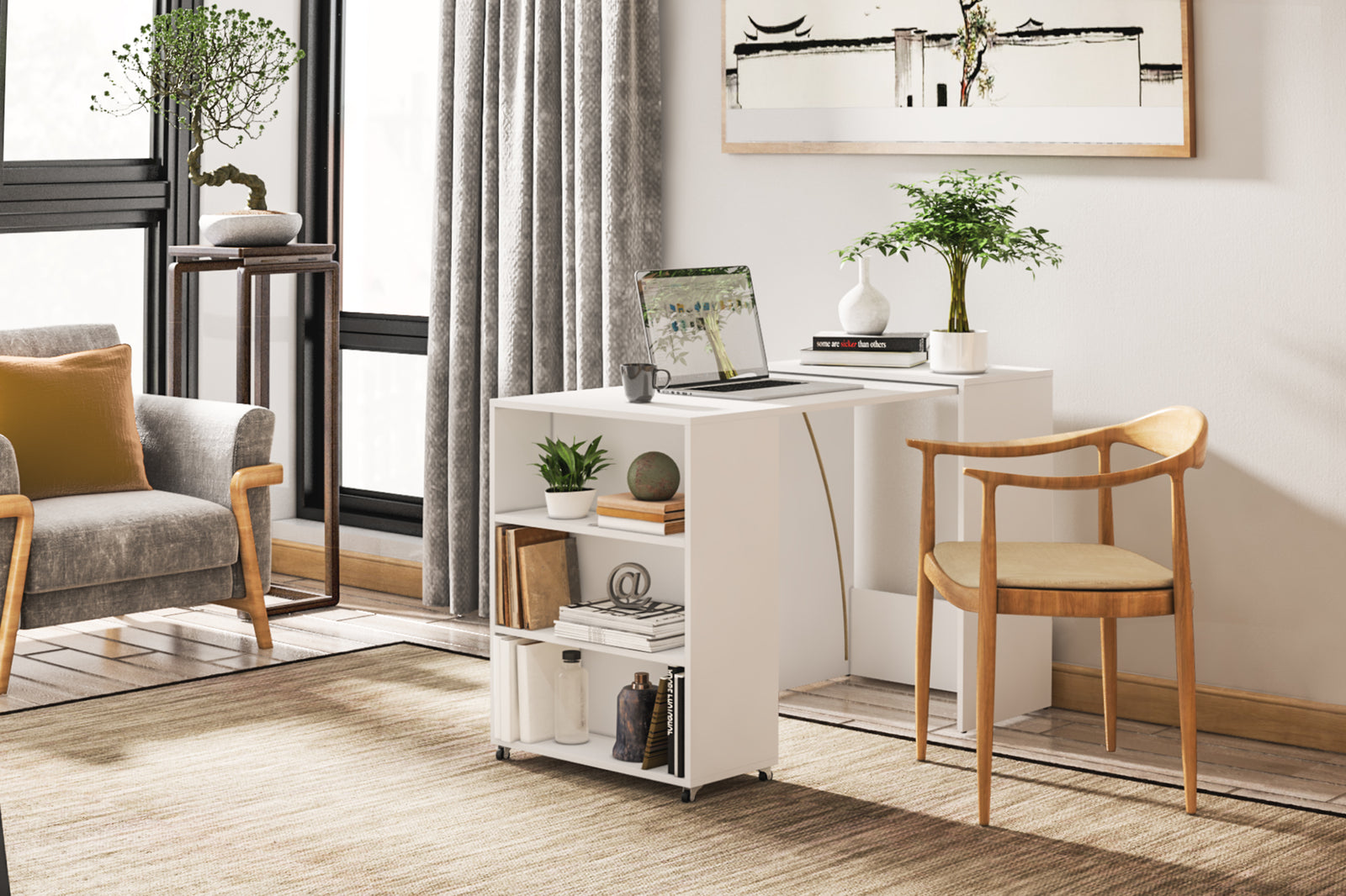 Escritorio replegable c/Estantería HIDDEN / NEW